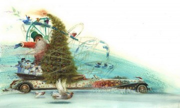  Tales Oil Painting - fairy tales Santa Claus Fantasy